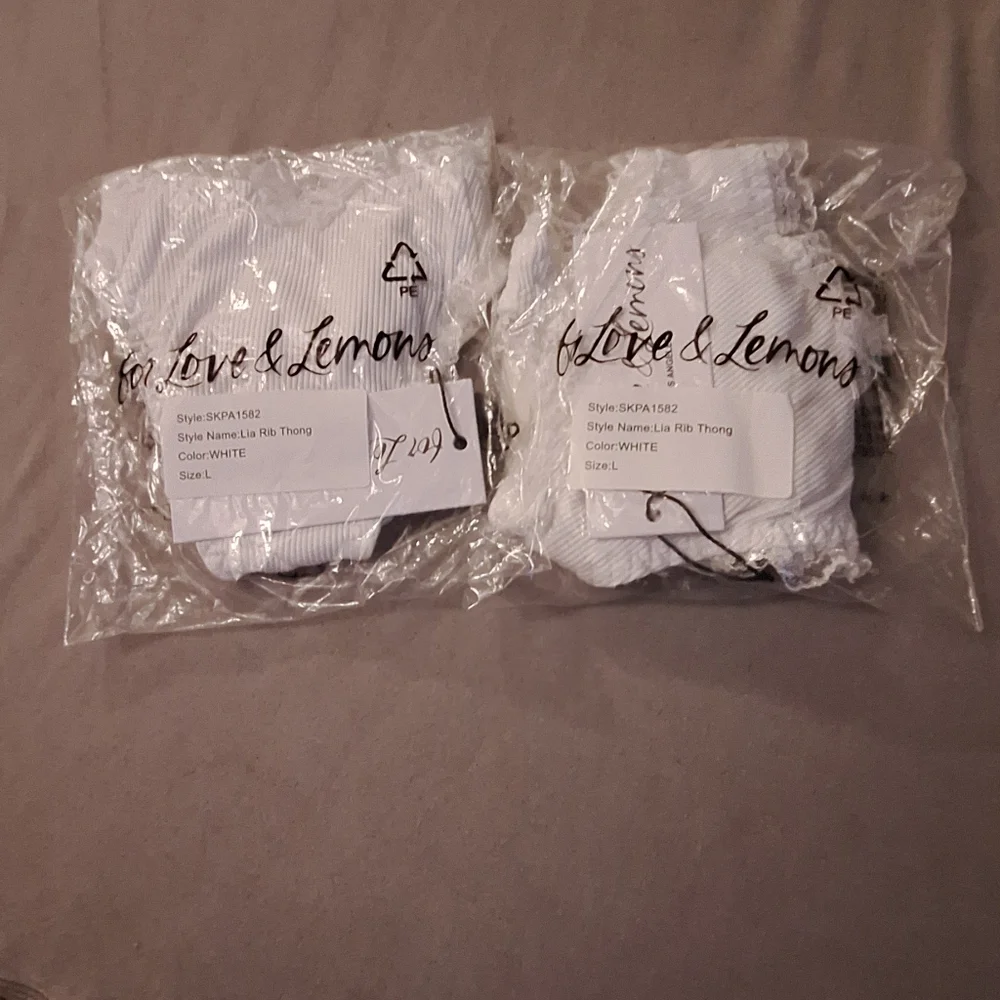 NEW FOR LOVE & LEMONS Elegant White Lace Trimmed Women's Intimate (Bottoms) - Picture 3 of 5